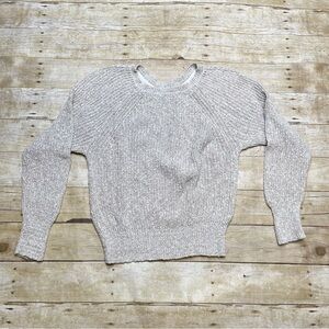 Free People Electric Dreams Crew Neck Sweater Linen Blend In Wheat